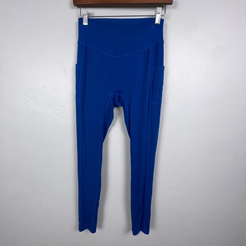 Namarie Sylvendel Leggings Women M Blue Hemp Blend Pockets Yoga Pants Active